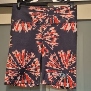 Nike Orange and Black Tie-Dye Dri-FIT Shorts